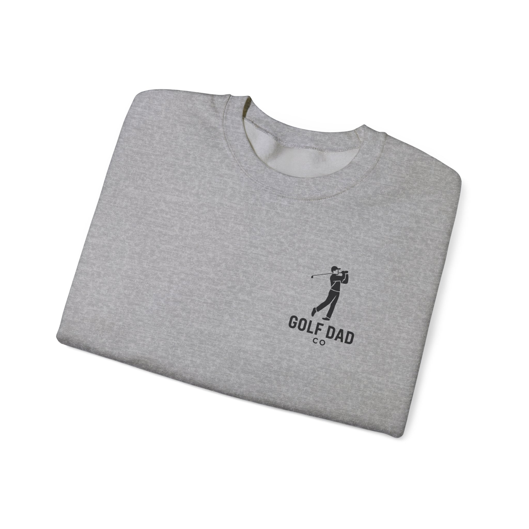 Golf Dad Crewneck Sweatshirt — Minimal Golfer Logo Tee for Fathers