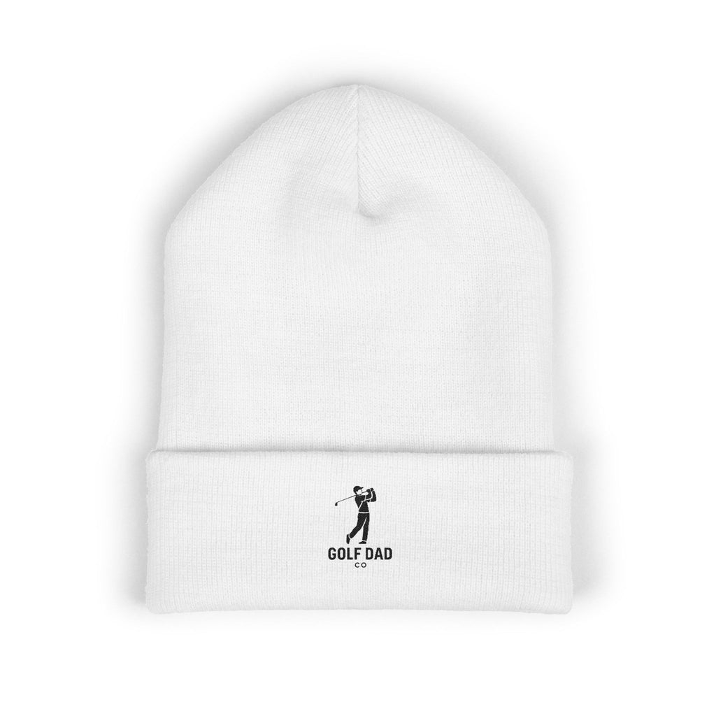 Golf Dad silhouette beanie | Embroidered cuffed beanie