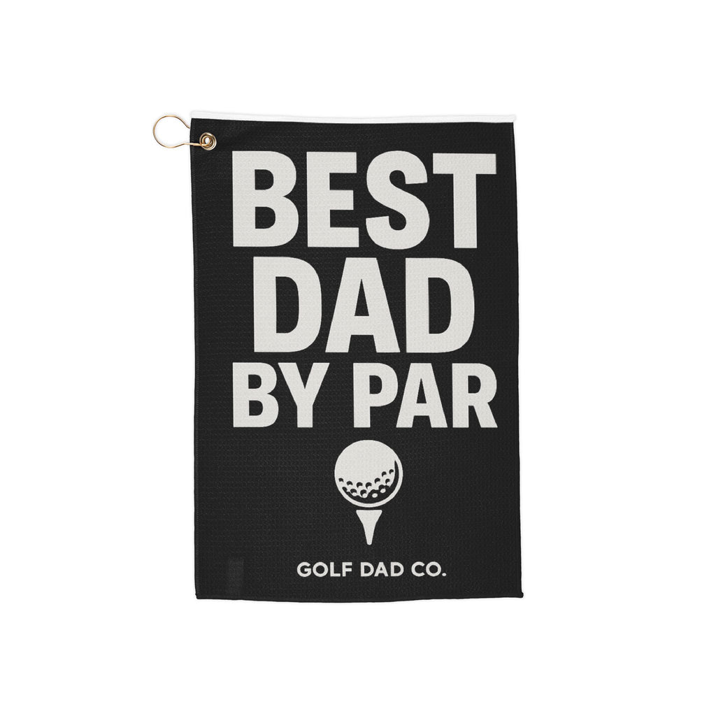Best Dad By Par golf towel | Golf Dad Co. tee and ball design