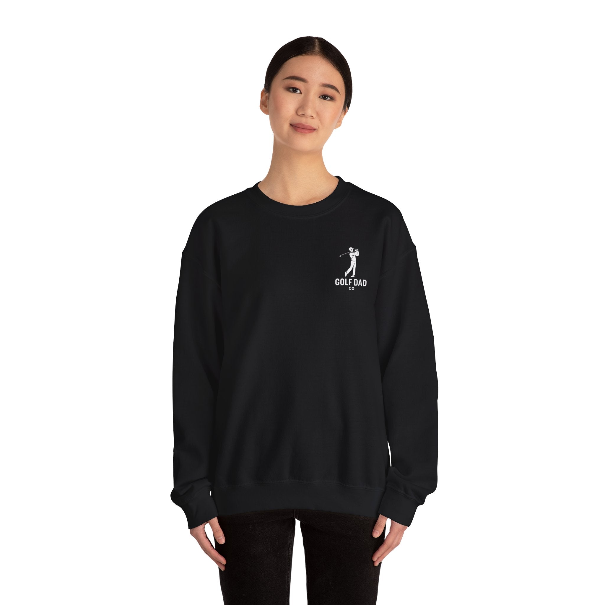 Golf Dad Crewneck Sweatshirt — Dad Golfer Silhouette Pullover
