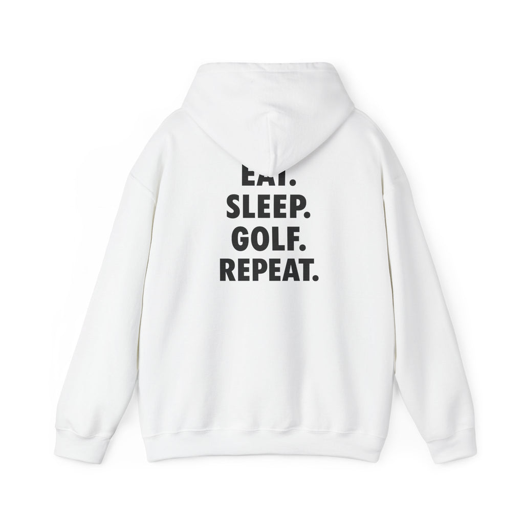 Golf Hoodie — "Eat. Sleep. Golf. Repeat." Pullover for Golf Lovers