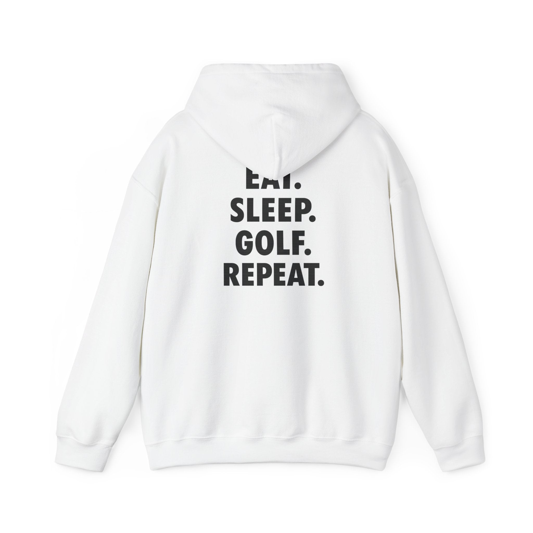 Golf Hoodie — "Eat. Sleep. Golf. Repeat." Pullover for Golf Lovers