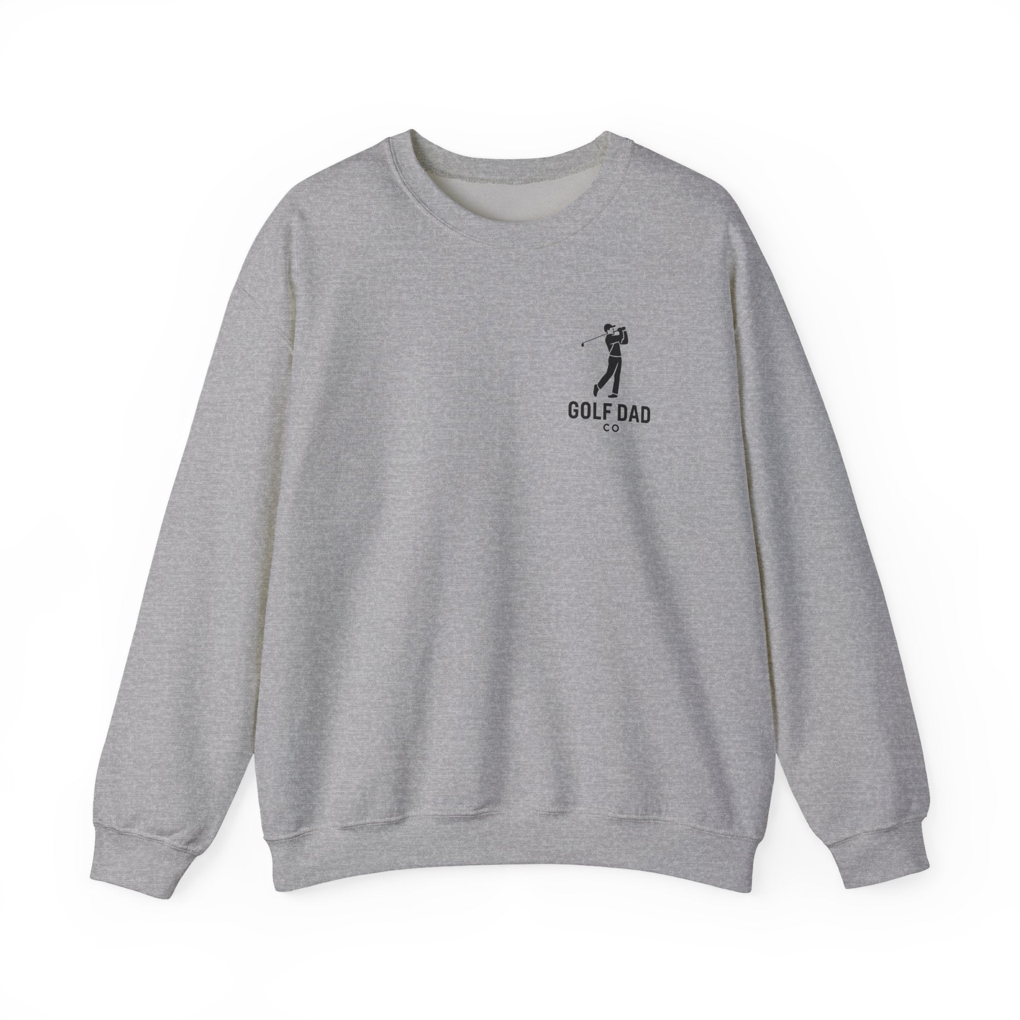 Golf Dad Crewneck Sweatshirt — Minimal Golfer Logo Tee for Fathers