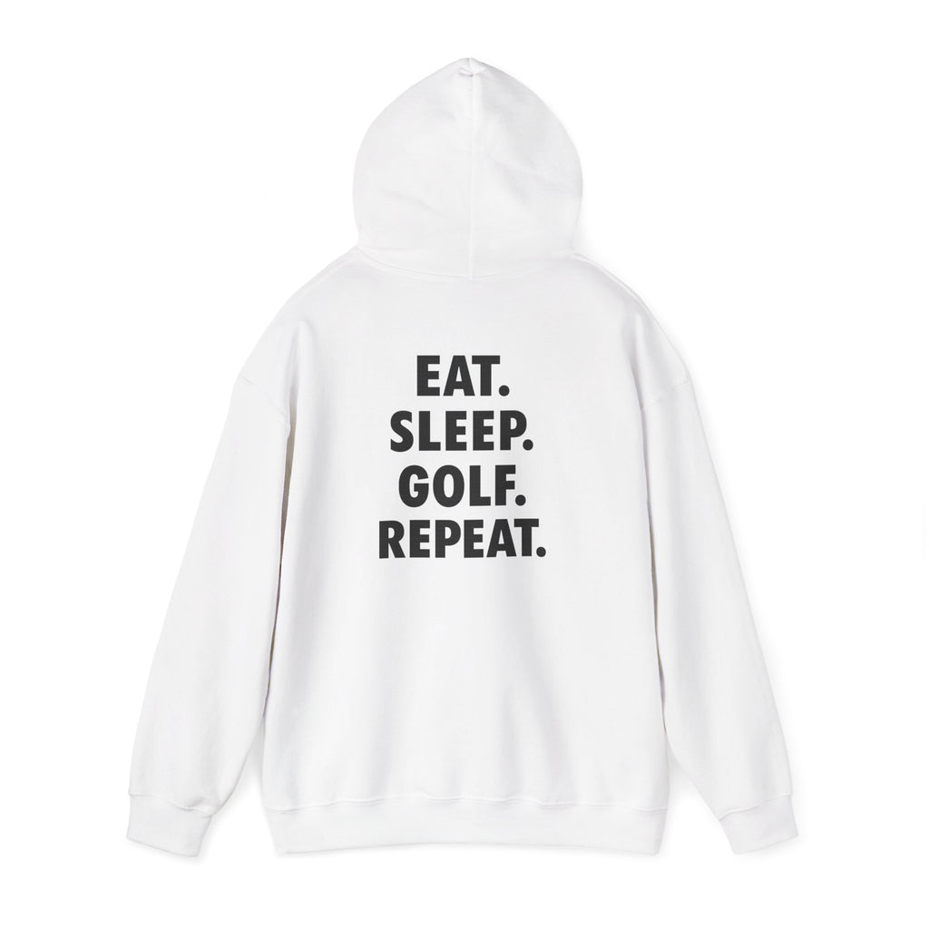 Golf Hoodie — "Eat. Sleep. Golf. Repeat." Pullover for Golf Lovers