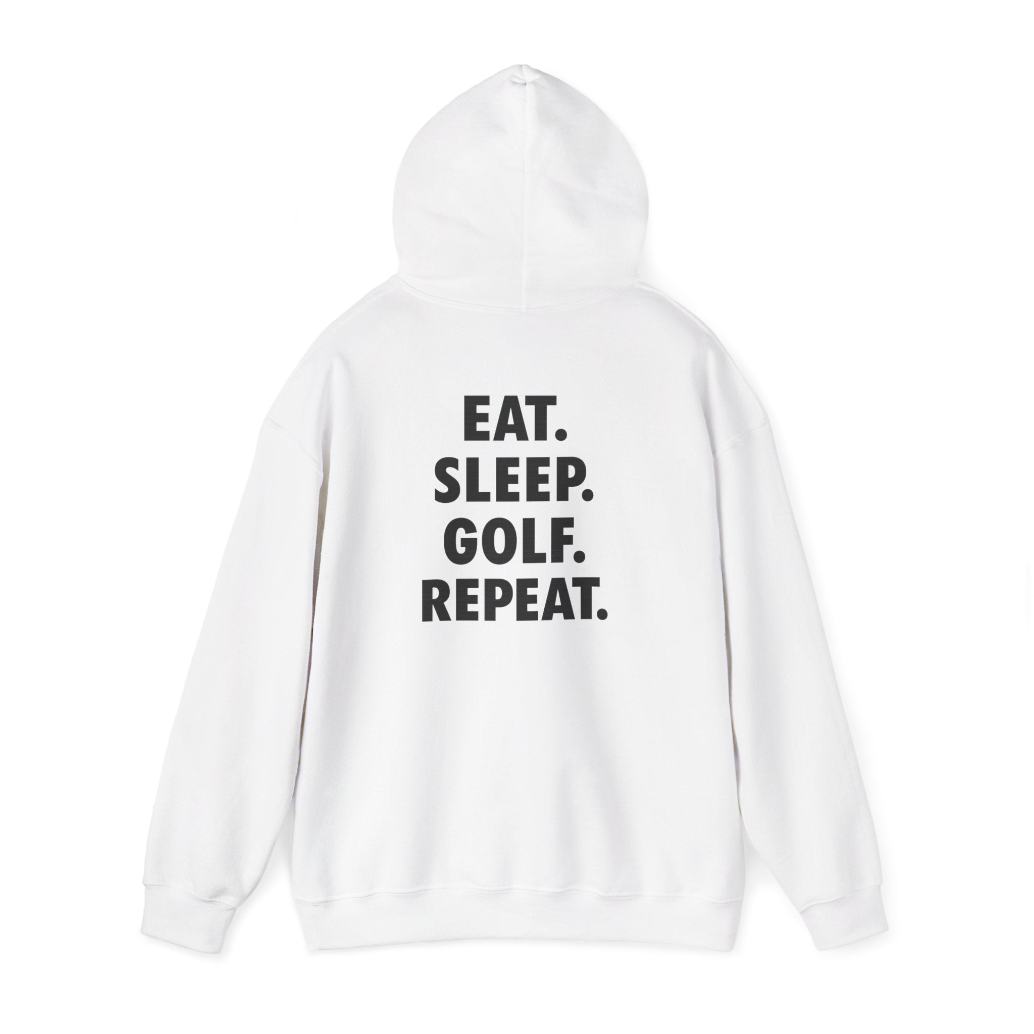 Golf Hoodie — "Eat. Sleep. Golf. Repeat." Pullover for Golf Lovers