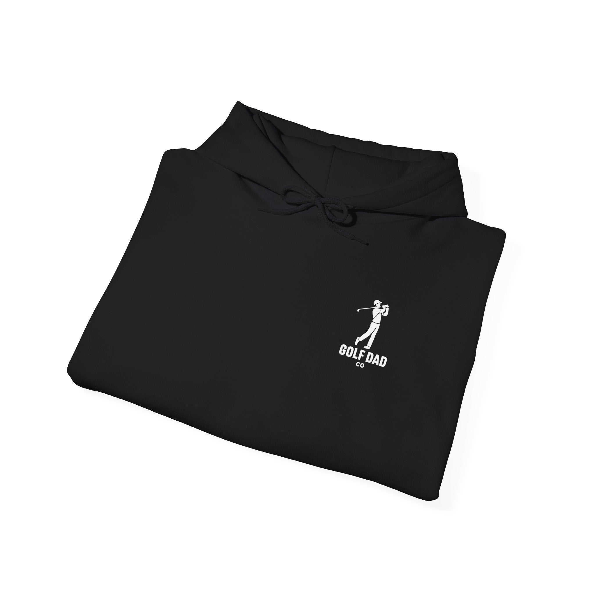 Golf Dad Hoodie – Minimal White Golfer Logo Pullover