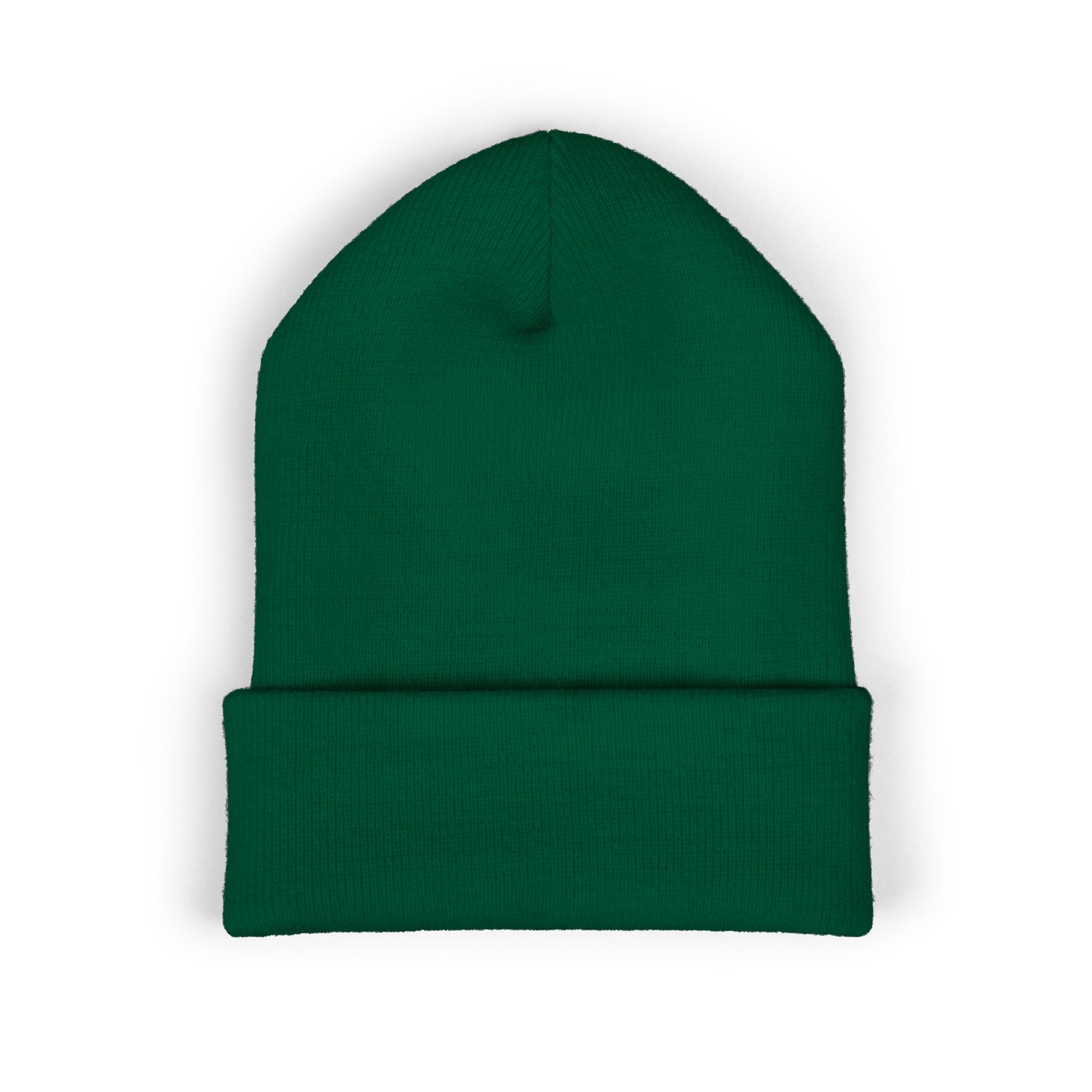 Minimal Embroidered Deer Logo Beanie | Cuffed Knit Hat