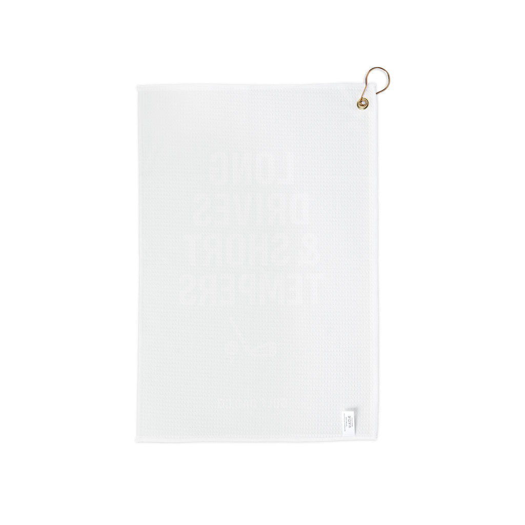 Long Drives & Short Tempers Golf Towel | Golf Club Icon, Dark Green