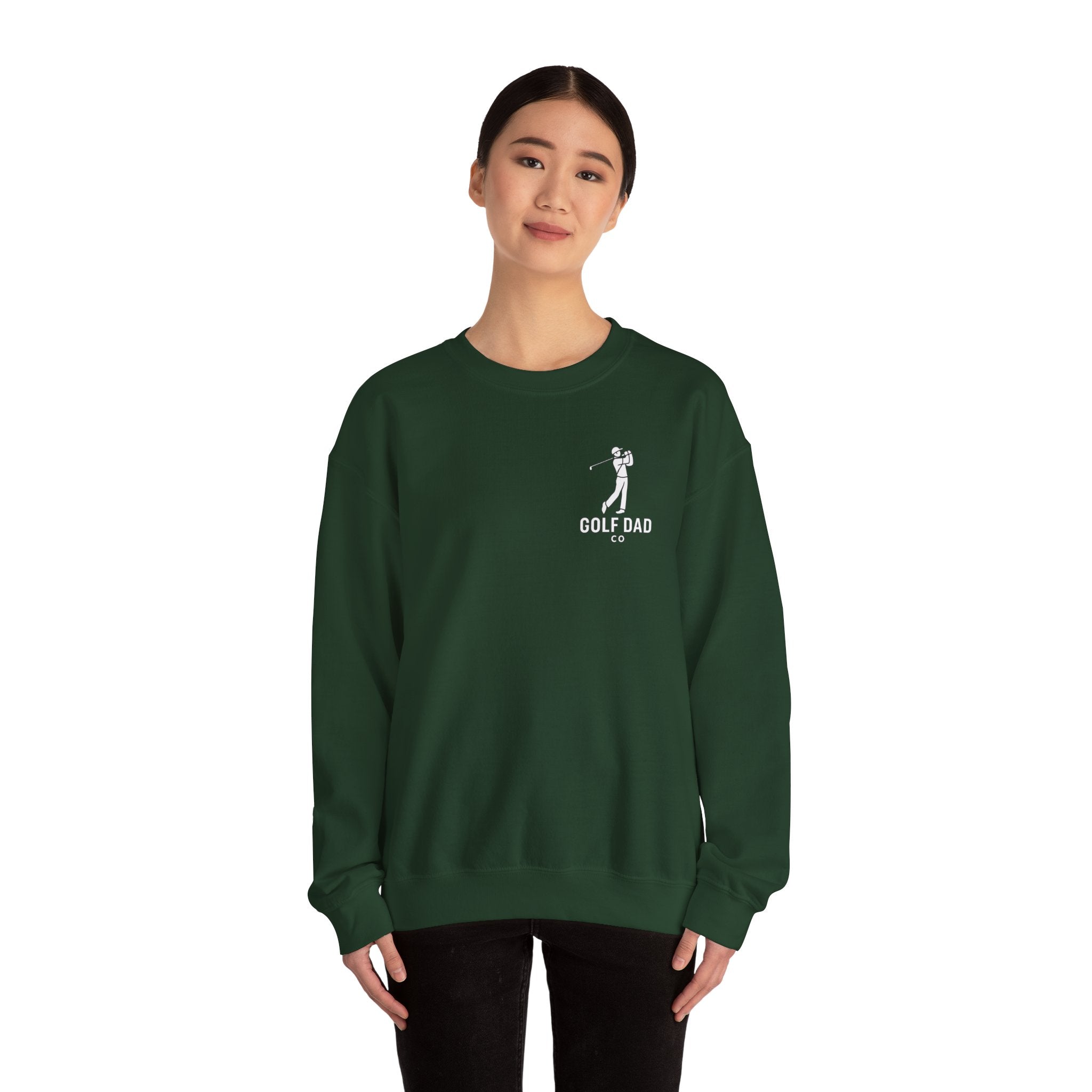 Golf Dad Crewneck Sweatshi Minimal Golfer Line Art Pullover